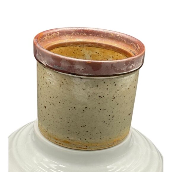 Vintage Takahashi Mini Planter Pot For Herbs Speckled Glazed Japan 2.5"H X 3"W - Picture 3 of 7